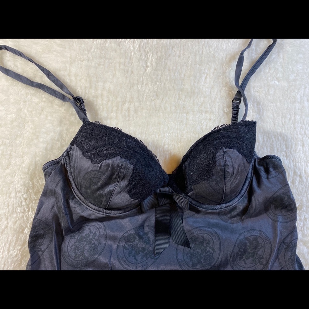 Victoria secret 34B black/grey teddy - Picture 3 of 5